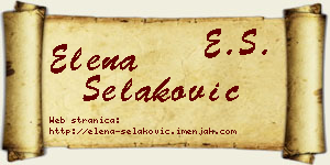 Elena Selaković vizit kartica